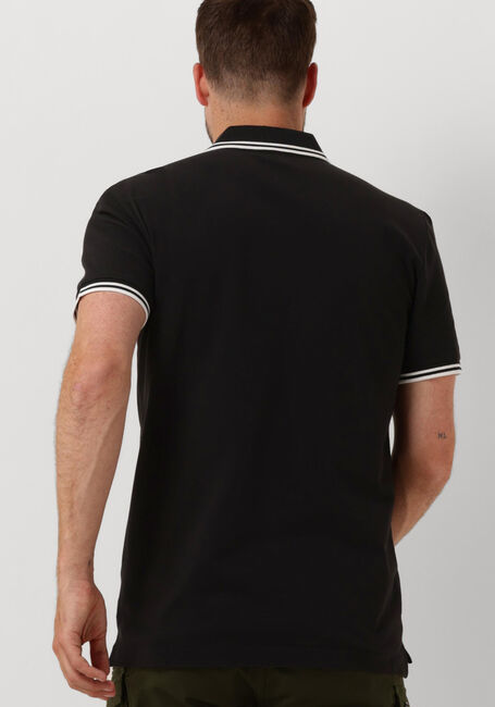 Schwarze G-STAR RAW Polo-Shirt DUNDA SLIM STRIPE POLO S/S - large