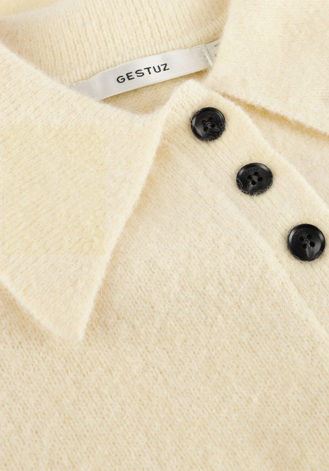 Creme GESTUZ Pullover GZALPHA SS POLO PULLOVER - large