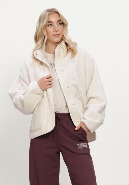 Beige NEW BALANCE Teddy-Jacke HIGH PILE FLEECE JACKET - large