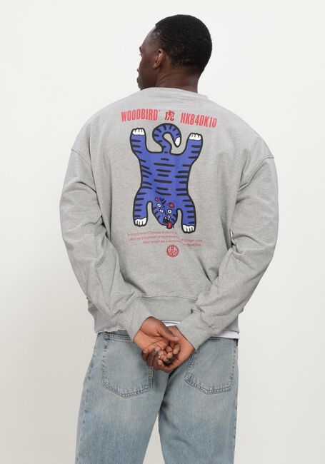 Graue WOODBIRD Sweatshirt WBDUKE TIGER CREW - large
