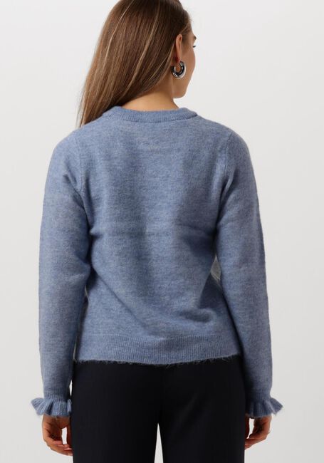 Blaue SELECTED FEMME Pullover SLFLULU LS KNIT FRILL CUFF O-NECK - large