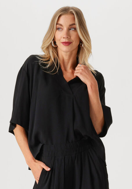 Schwarze BY-BAR Blusen OWEN VISCOSE BLOUSE - large