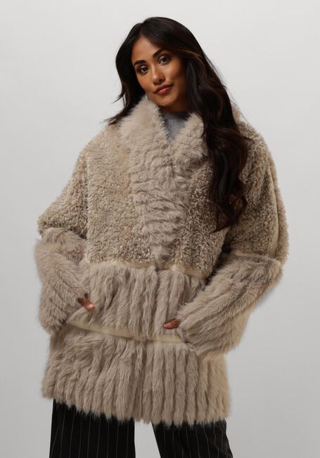 Ecru BEAUMONT Fake-Fur-Jack KAIA - large