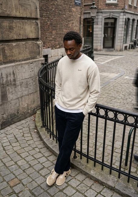 Beige FOR&Eacute;T Pullover OCEAN SWEATSHIRT - large