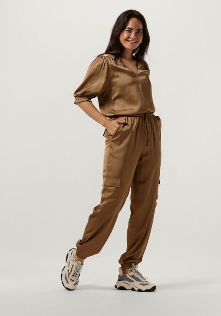 Camelfarbene MINUS Cargohosen SELVA MID WAISTED CARGO PANT - large