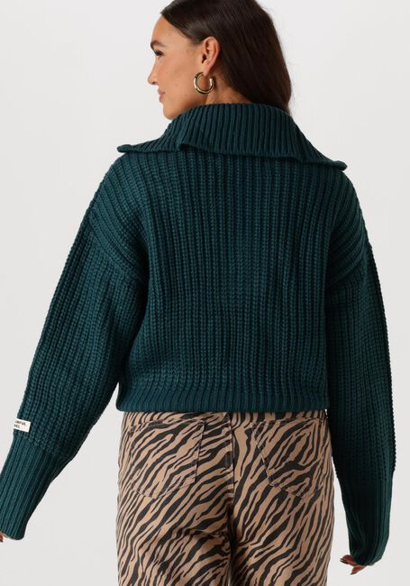 Grüne COLOURFUL REBEL Pullover YFKE KNITWEAR ZIP PULLOVER - large