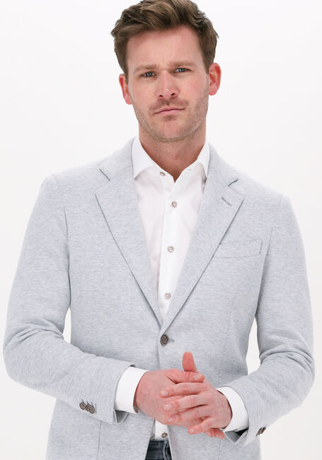 Beige PROFUOMO Sakkos JACKET KNIT TWO TONNE LT GREY - large
