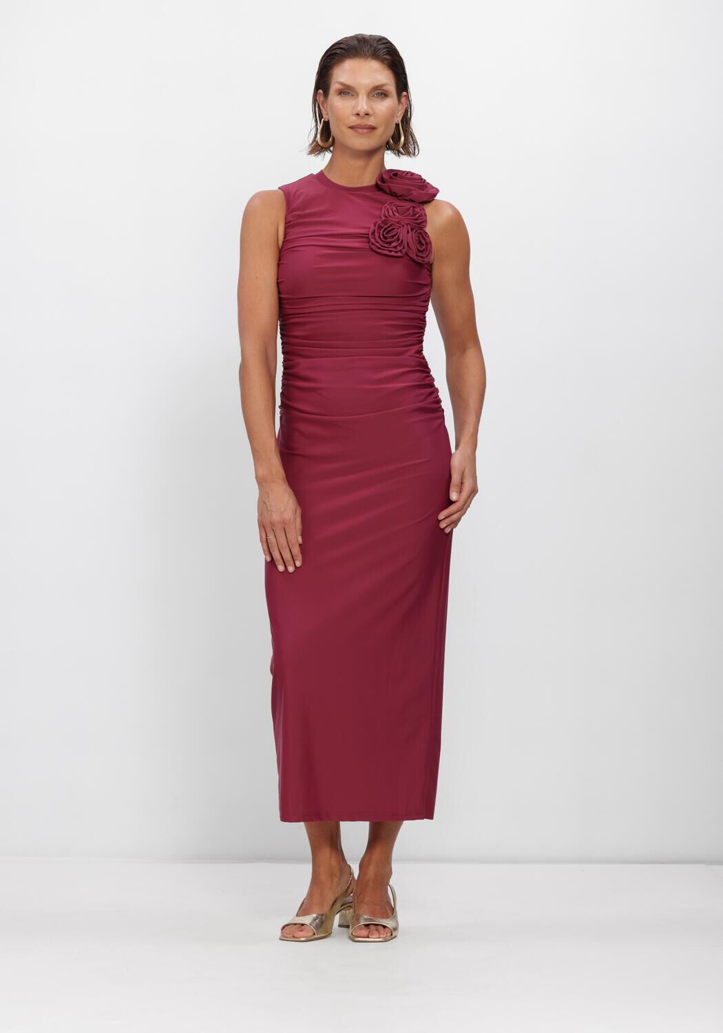 Bordeaux Y.A.S. Kleider YASDONA SL LONG DRESS - large