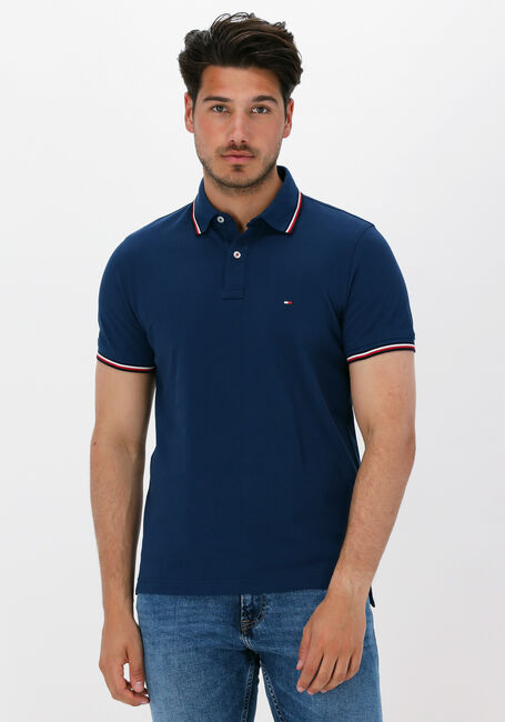 Dunkelblau TOMMY HILFIGER Polo-Shirt TOMMY TIPPED SLIM POLO - large