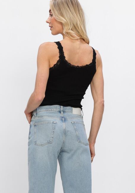 Schwarze ROSEMUNDE Top BABETTE DEEP BACK SILK TOP - large