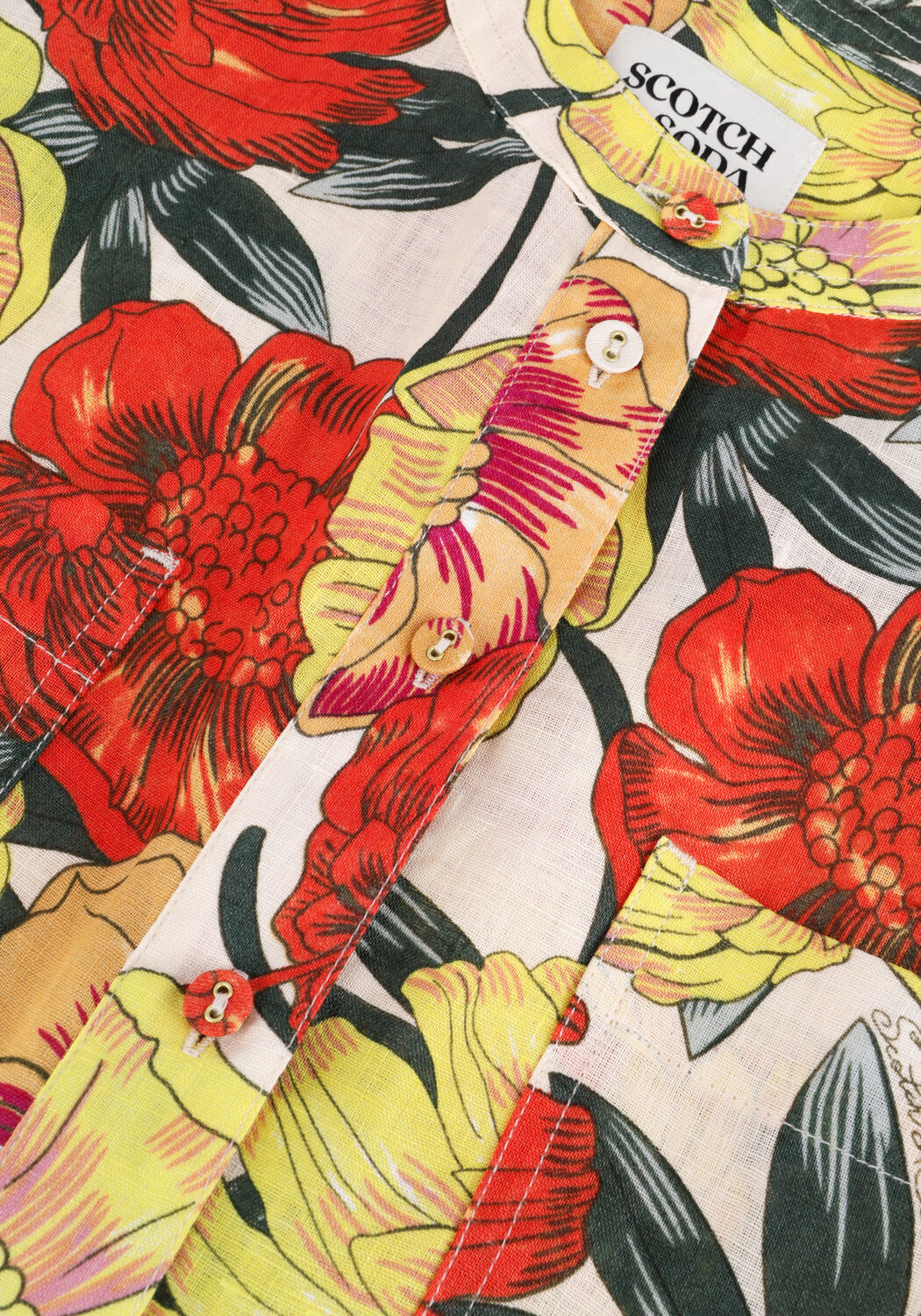 Mehrfarbige/Bunte SCOTCH & SODA Playsuits LINEN ALL-IN-ONE - large