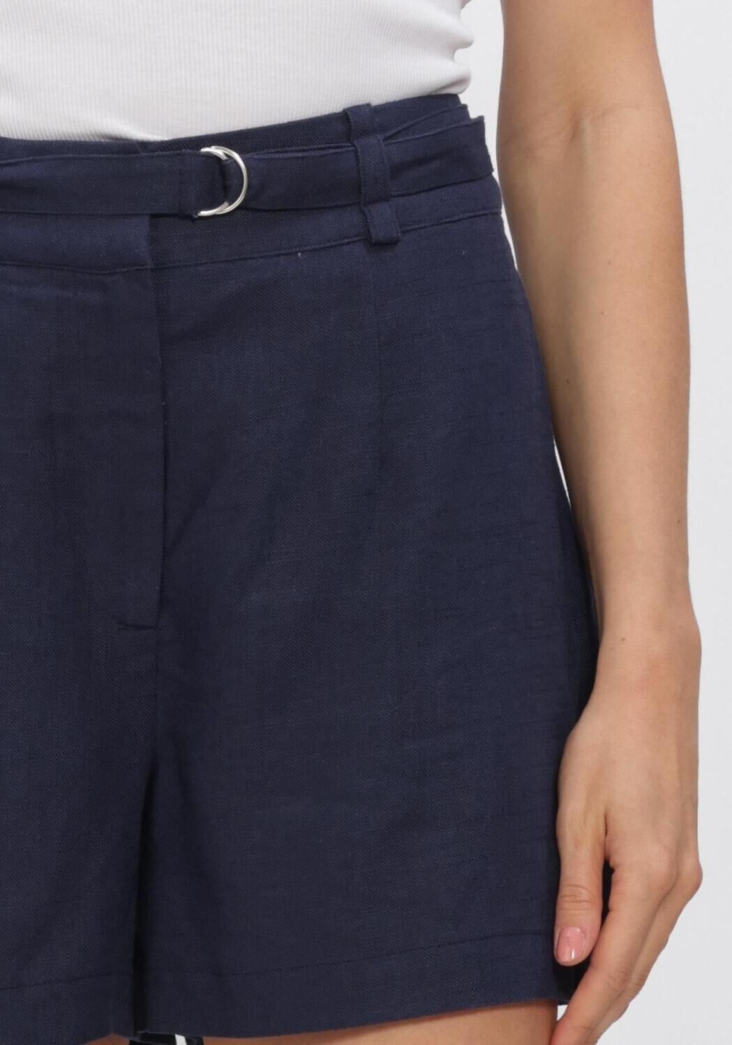 Dunkelblau Y.A.S. Hosen YASAGANA HW LINEN BLEND MINI SHORTS S - large