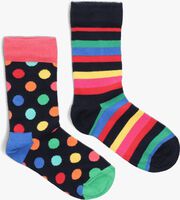 Schwarze HAPPY SOCKS Socken 2-PACK STRIPE - medium
