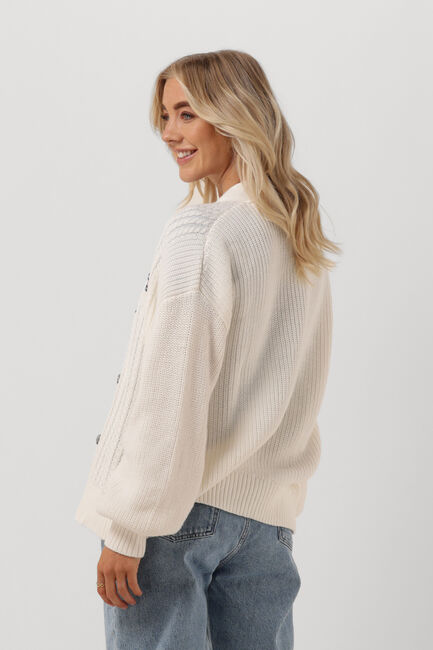 Weiße TOMMY JEANS Strickjacke TJW BADGE CARDIGAN - large