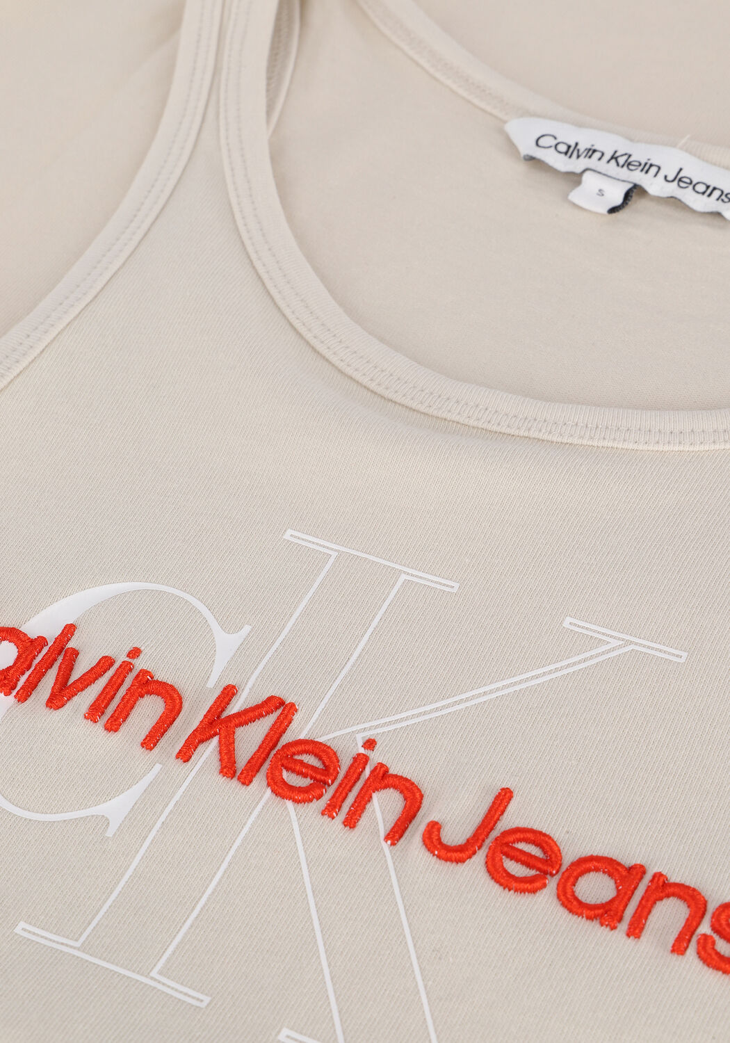 Nicht-gerade weiss CALVIN KLEIN Top TWO TONE MONOGRAM TANK TOP - large