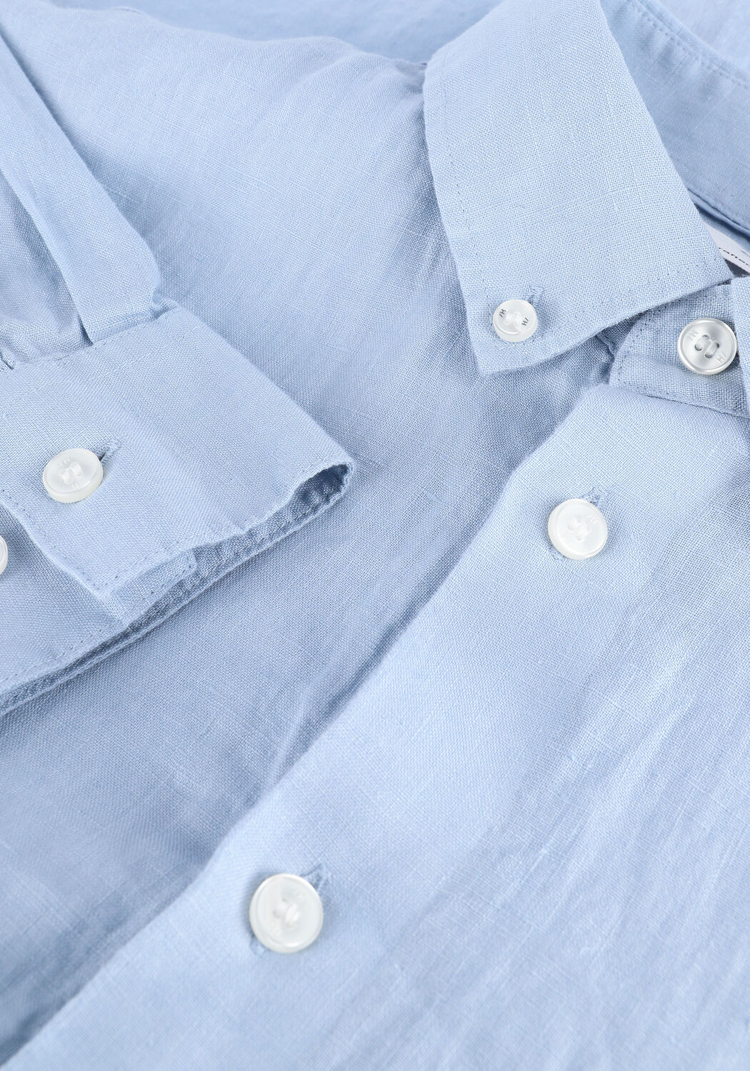 Blaue SELECTED MEN Casual-Oberhemd SLHREGKYLIAN-LINEN SHIRT - large