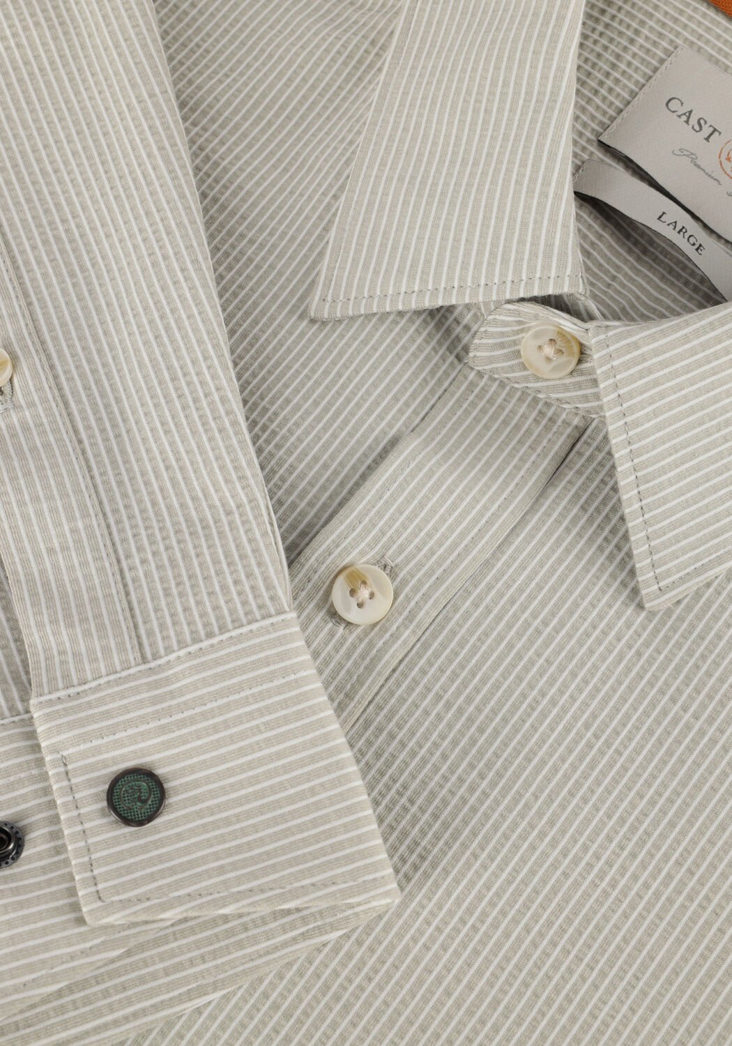 Gr&uuml;ne CAST IRON Casual-Oberhemd LONG SLEEVE SHIRT TEC DOBBY JERSEY STRIPE - large