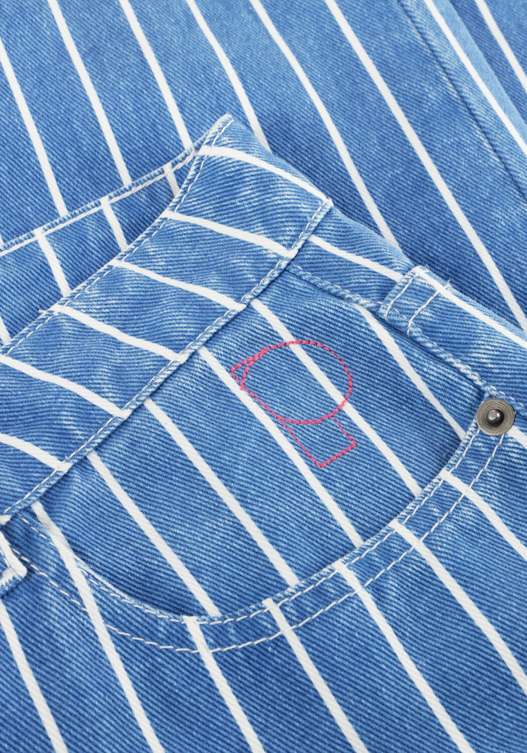 Blaue POM AMSTERDAM Jeans JEANS DENIM STRIPES BLUE - large