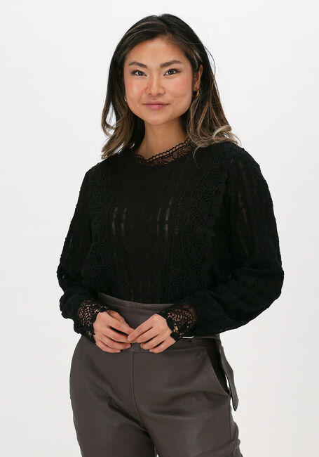 Schwarze OBJECT Blusen WINNIE L/S TOP - large