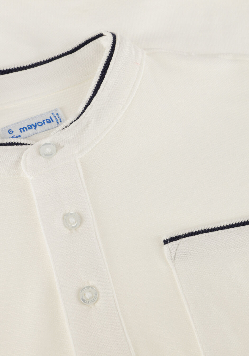 Wei&szlig;e MAYORAL Polo-Shirt MAO NECK - large