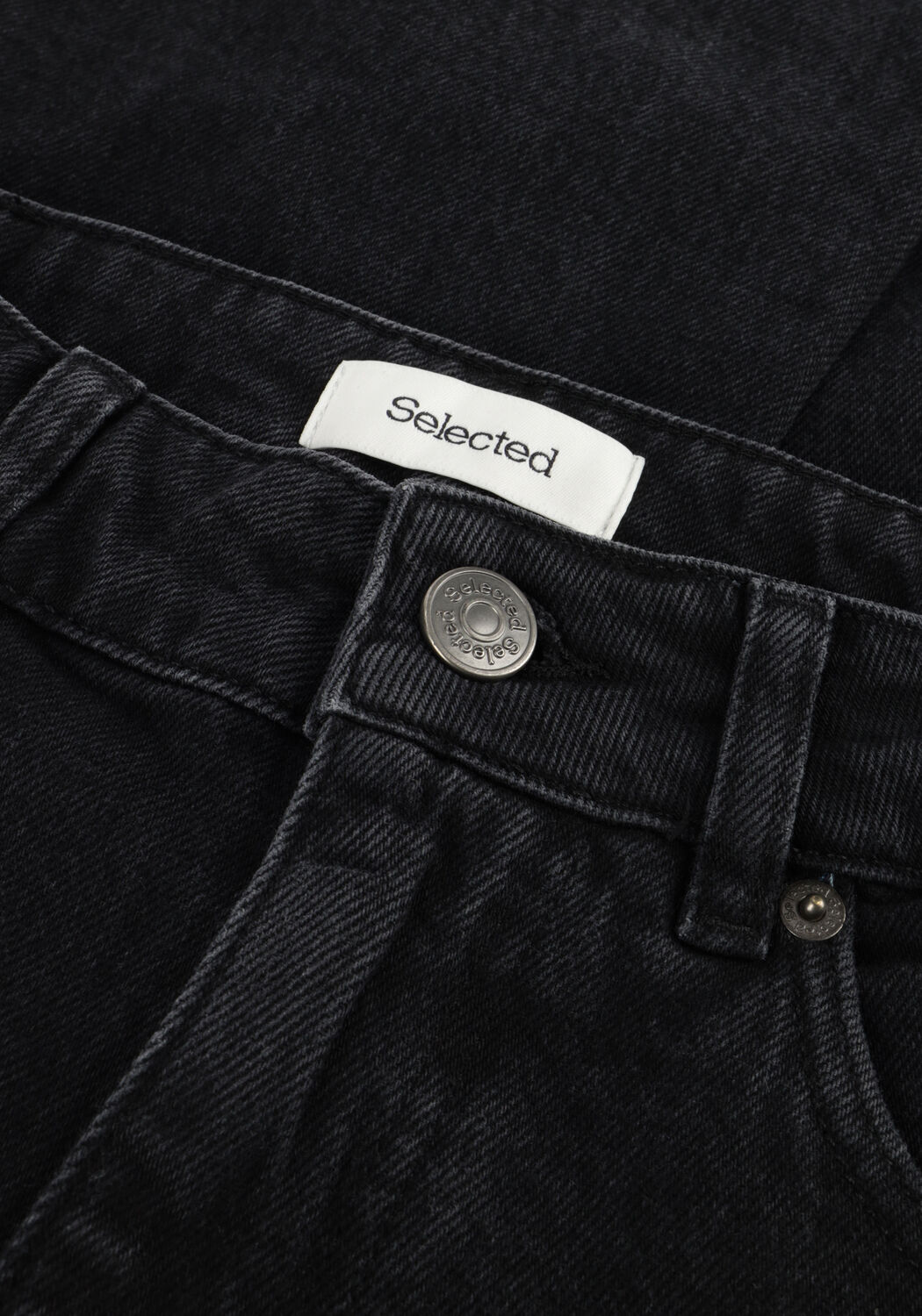 Schwarze SELECTED WOMEN Wide jeans SLFWIDE BEA-KORI MW JEANS - large