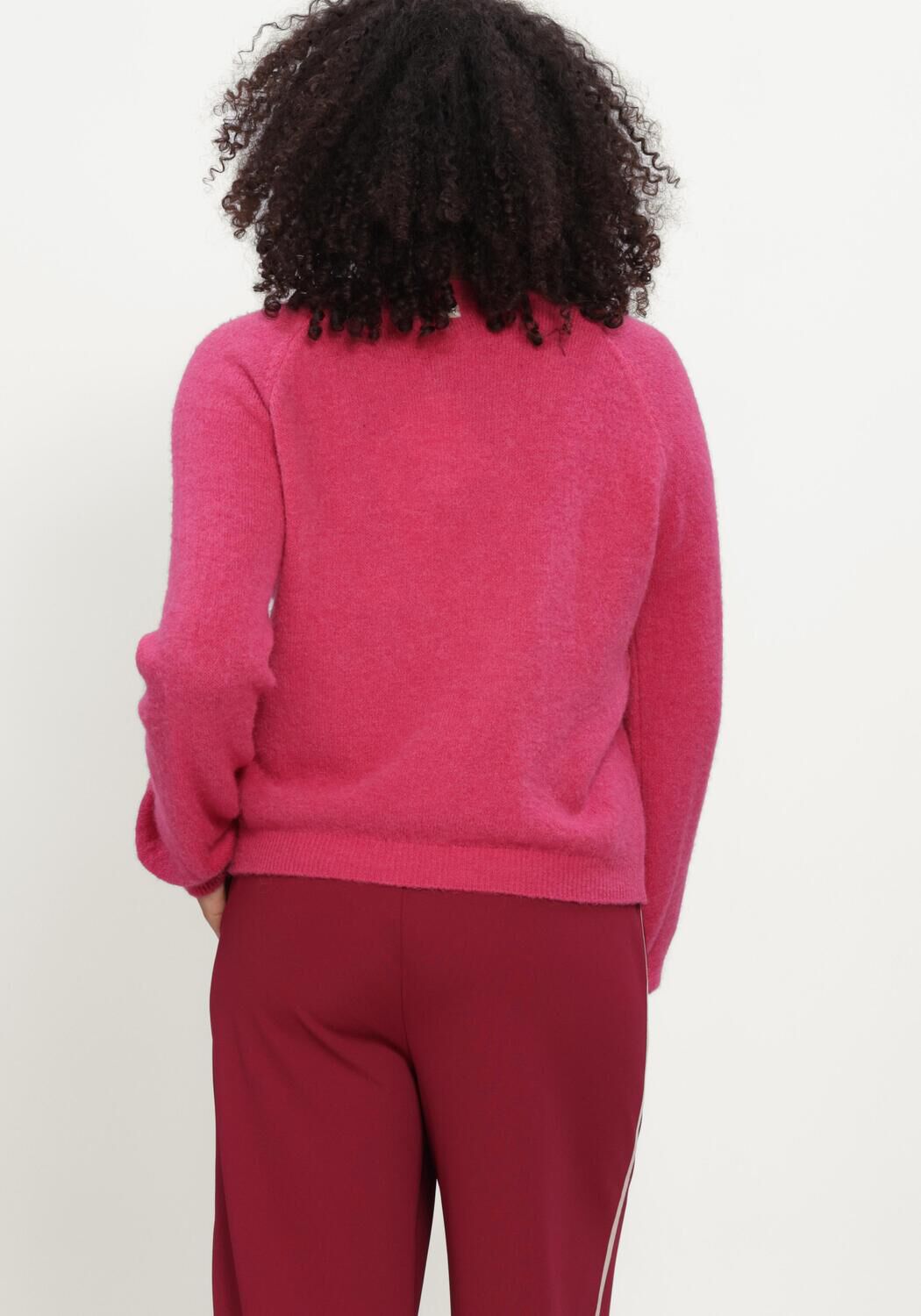 Fuchsie POM AMSTERDAM Pullover MILOU ULTRA PINK - large