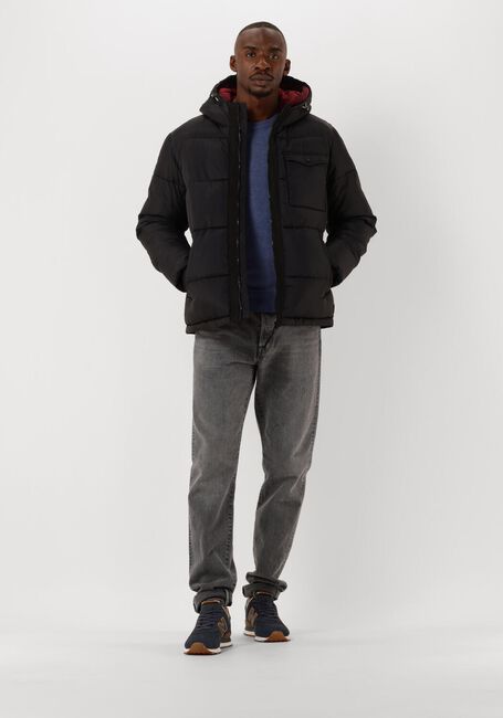 Schwarze SCOTCH & SODA Wattierte Jack HOODED PUFFER JACKET - large