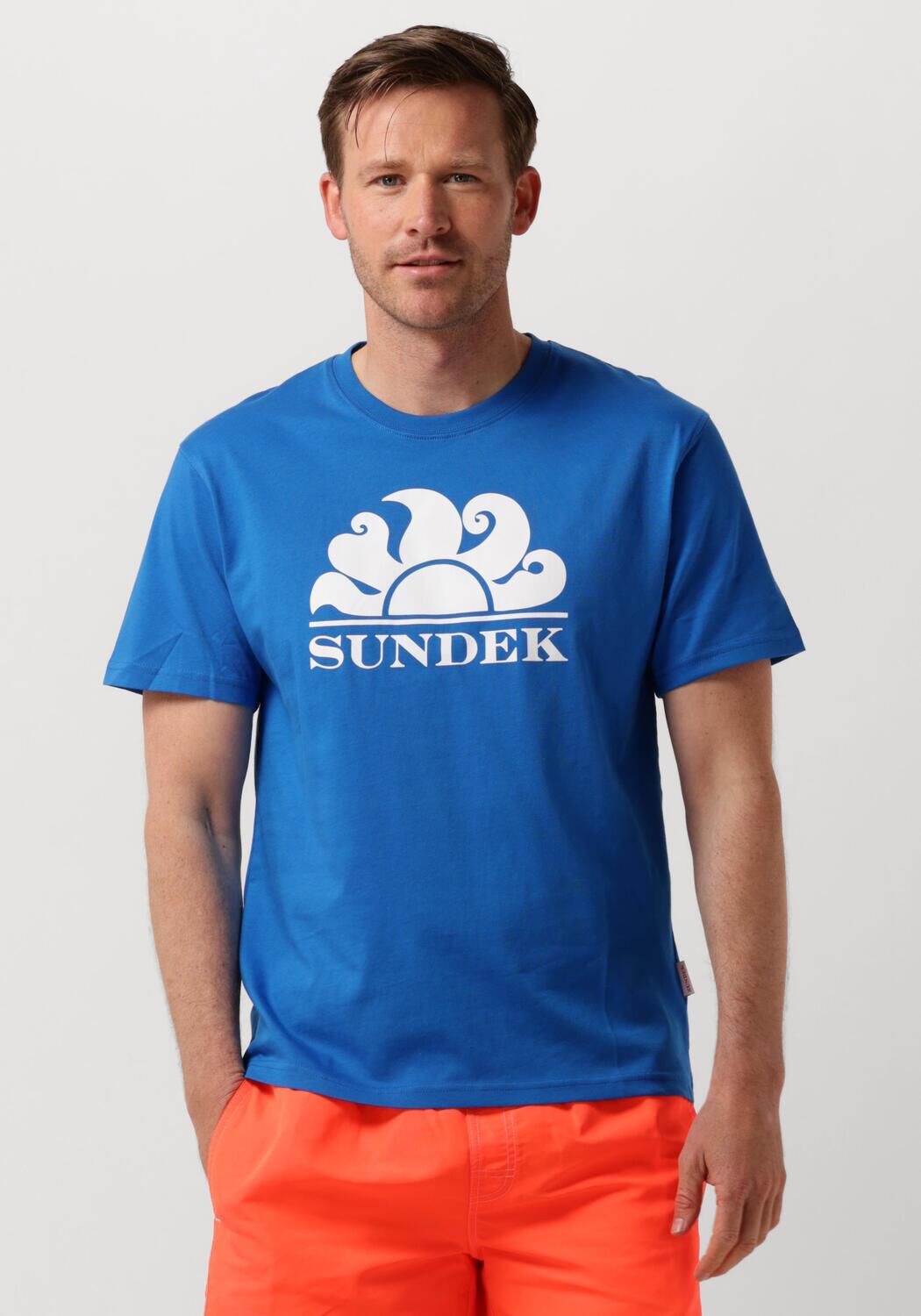 blaue sundek t shirt m4s100 new simeon logo