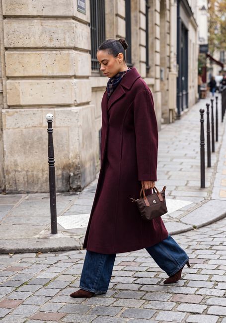 Bordeaux SELECTED WOMEN M&auml;ntel SLWVALERIE WOOL BLEND COAT - large