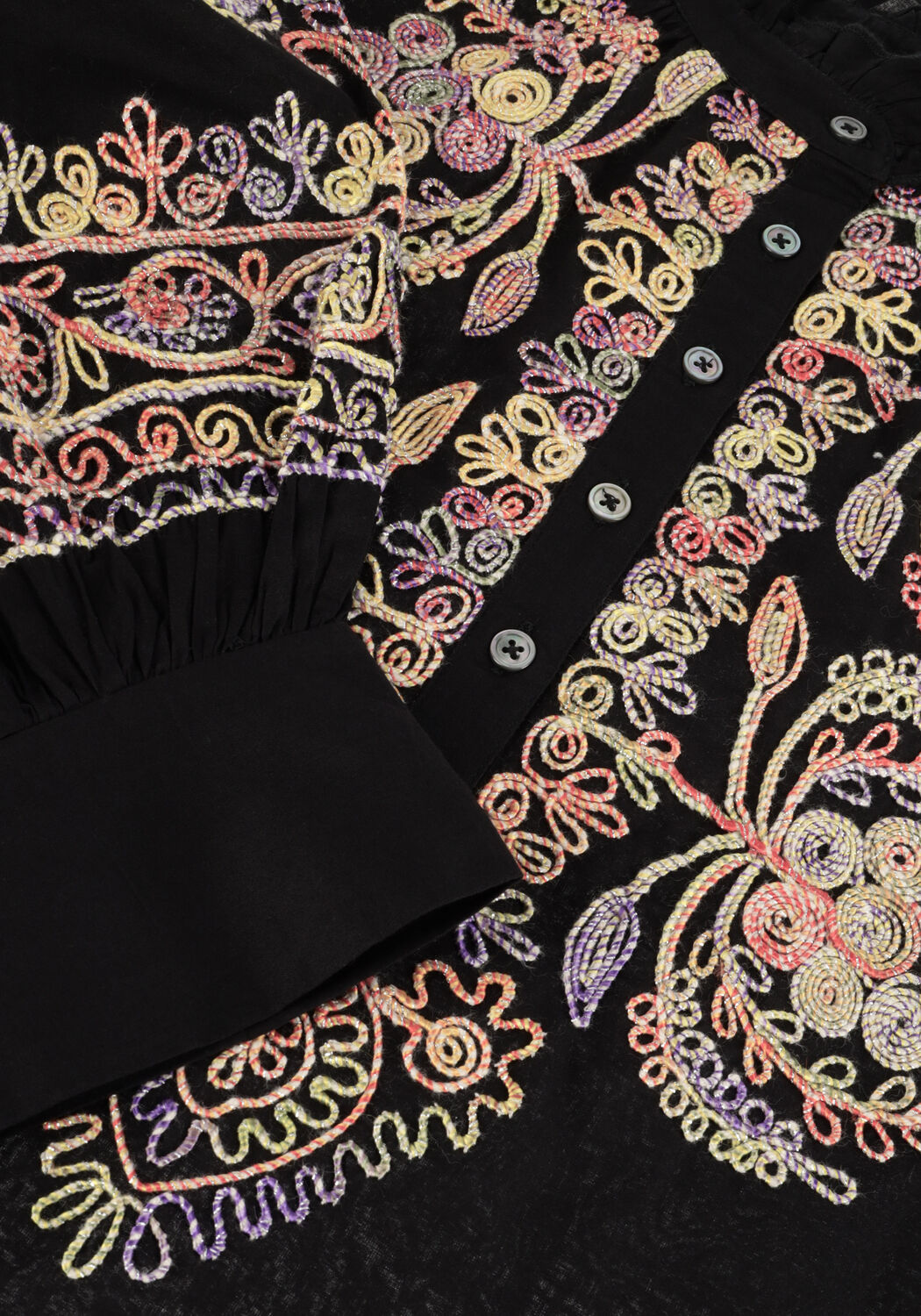 Schwarze ANTIK BATIK Blusen NEIL BLOUSE - large