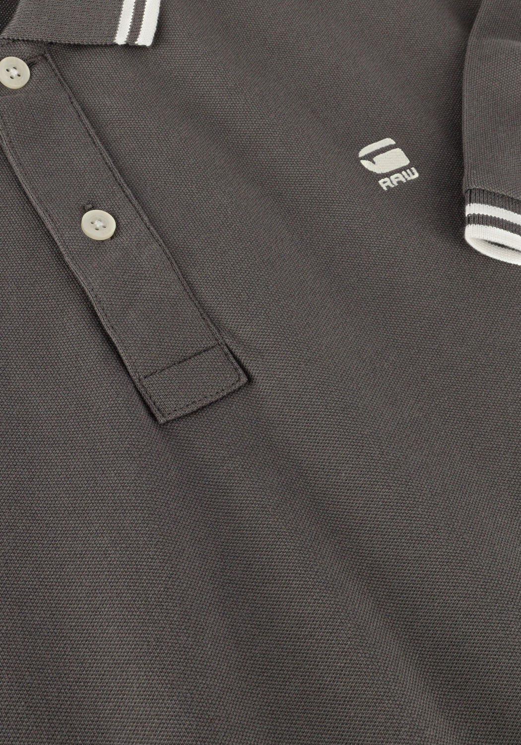 Graue G-STAR RAW Polo-Shirt DUNDA SLIM STRIPE POLO S/S - large