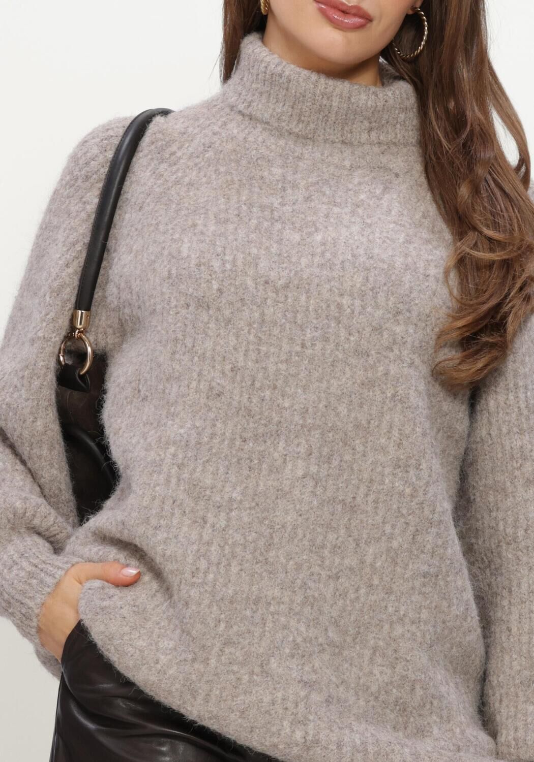 Beige HAUTE L'AMITI&Eacute; Pullover DARCIA RIB COLLAR KNIT - large