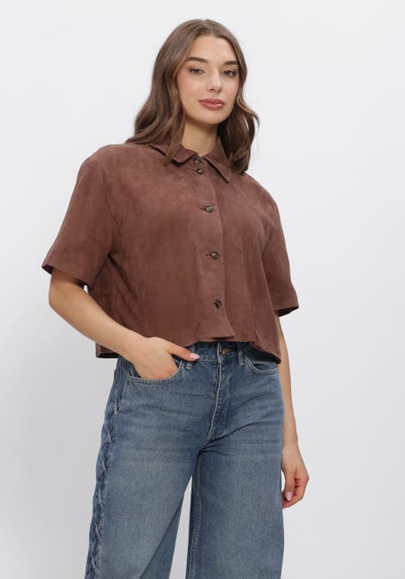 Braune STUDIO AR Jacken EVELINE GOAT SUEDE - large