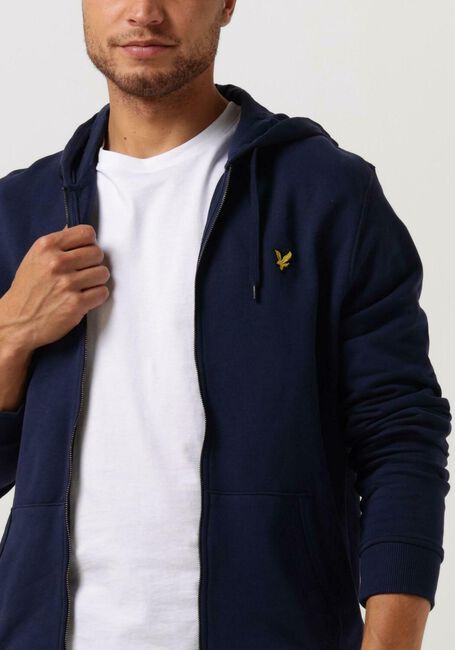 Dunkelblau LYLE & SCOTT Pullover ZIP THROUGH HOODIE - large