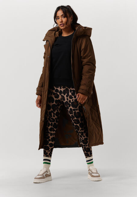 Braune OBJECT Wattierte Jack KATIE LONG COAT - large
