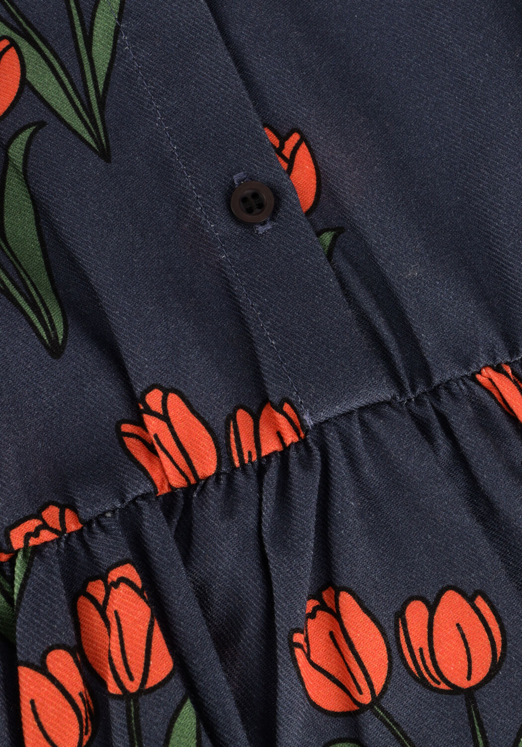 Blaue CARLIJNQ Midikleid TULIPS - BLOUSE DRESS - large