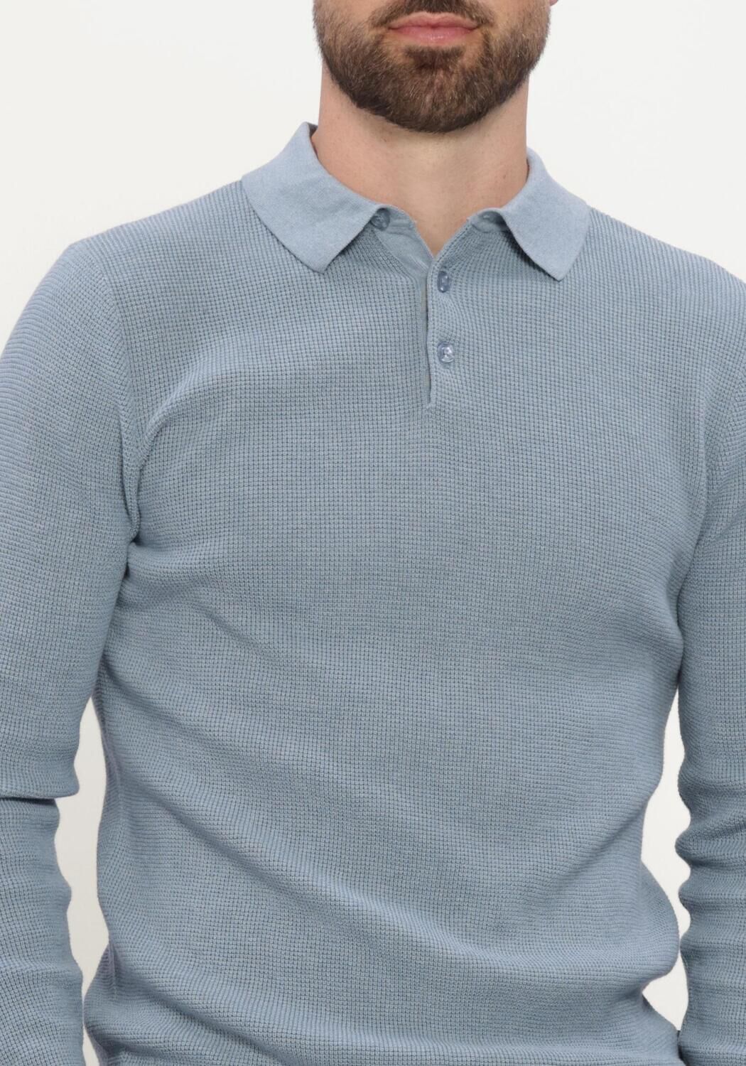Hellblau SAINT STEVE Polo-Shirt SANDER-S - large