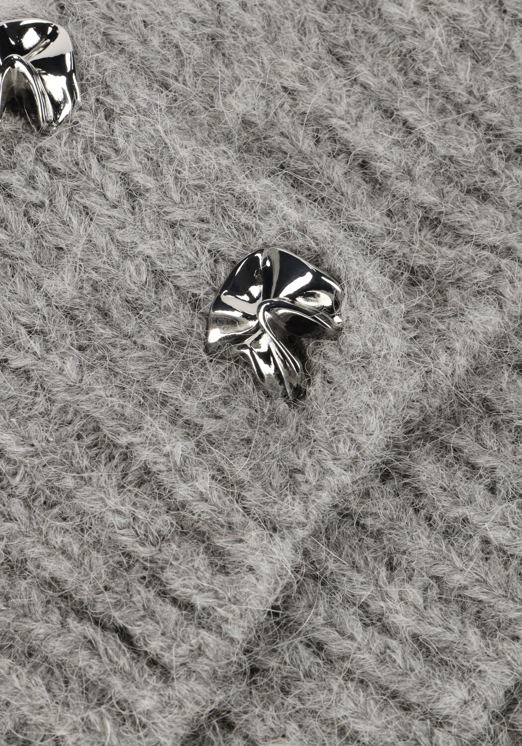 Graue Y.A.S. Strickjacke YASVIGGA LS KNIT CARDIGAN - large