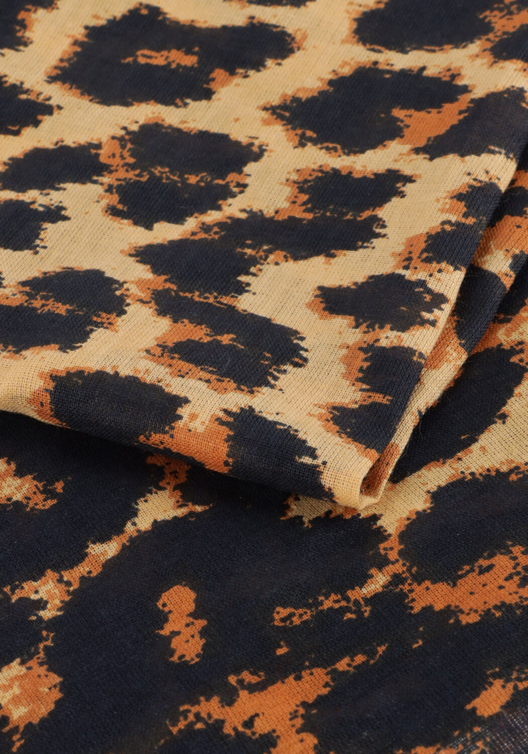 Schwarze BECKSONDERGAARD Schal LEOPA COTTA SCARF - large