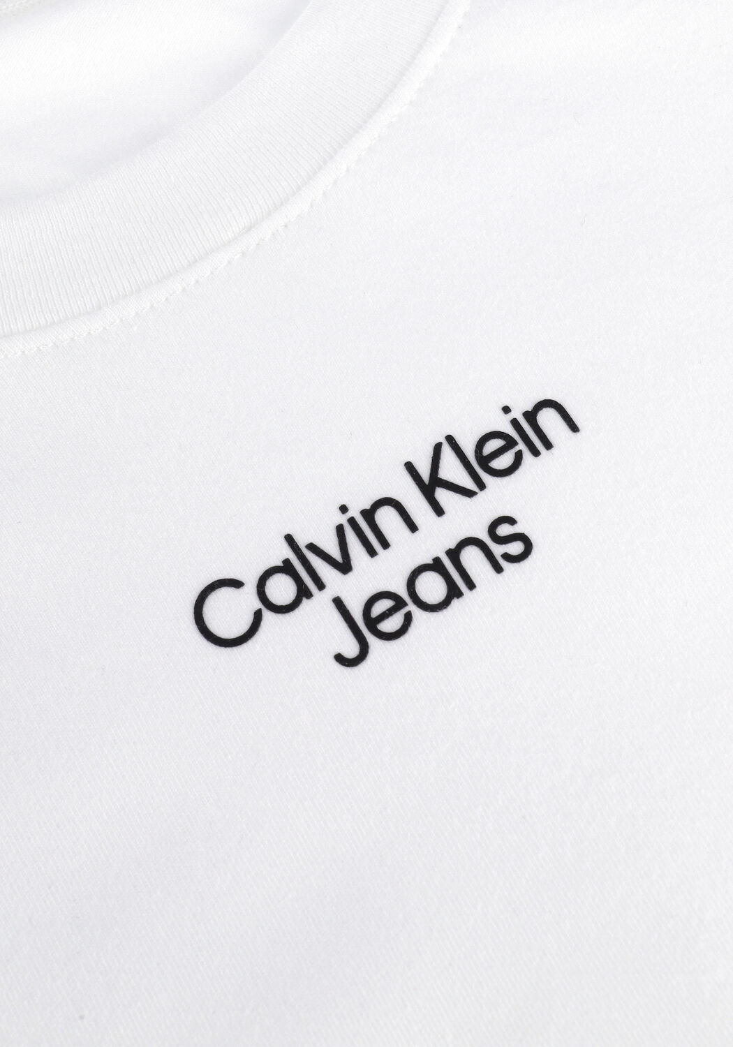 Wei&szlig;e CALVIN KLEIN T-shirt STACKED LOGO TEE - large