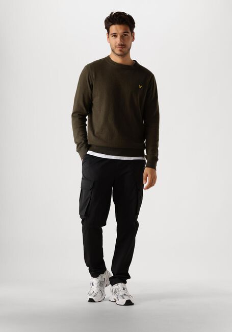 Grüne LYLE & SCOTT Pullover COTTON MERINO CREW NECK JUMPER - large