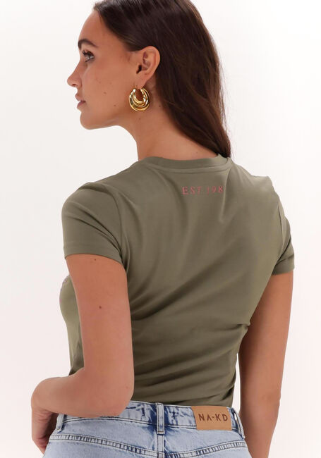 Grüne GUESS T-shirt SS CN FLORIA TEE - large