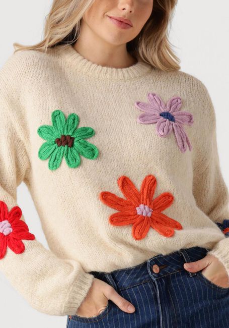 Sand OBJECT Pullover OBJASH KNIT RE L/S PULLOVER 136 DIV - large