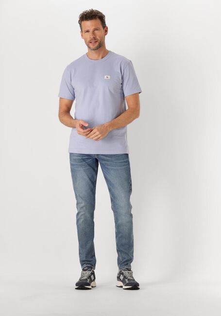 Blaue CALVIN KLEIN T-shirt WOVEN LABEL REGULAR TEE - large