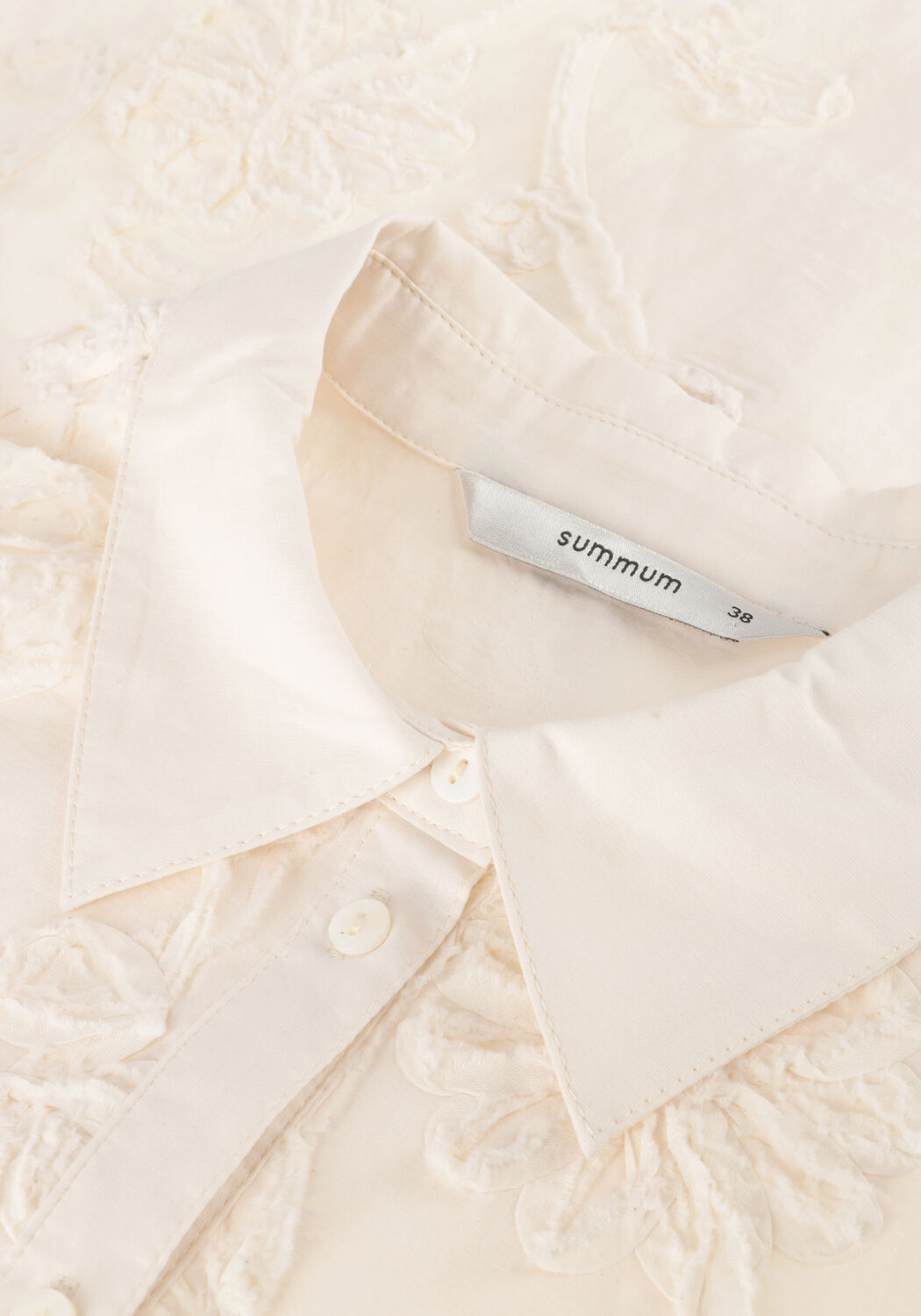 Ecru SUMMUM Blusen BLOUSE TAPE PATTERN VOILE - large