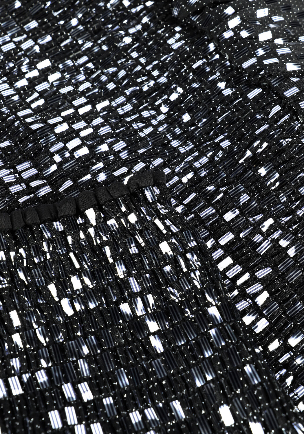 Silberne COLOURFUL REBEL Minirock MOA GLITEER MINI SMOCK PEPLUM - large