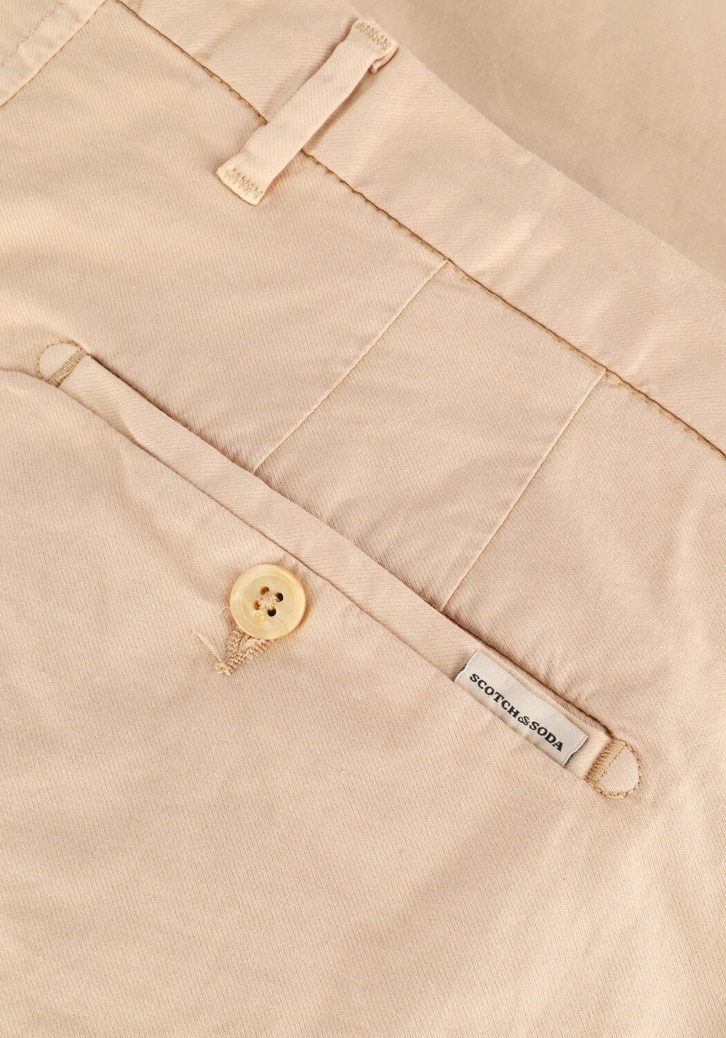 Sand SCOTCH & SODA Kurze Hose STUART GARMENT-DYED PIMA COTTON-BLEND SHORT - large