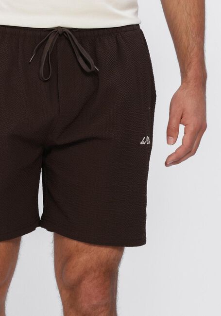 Braune LES DEUX Badehosen STAN SEERSUCKER SWIM SHORTS - large