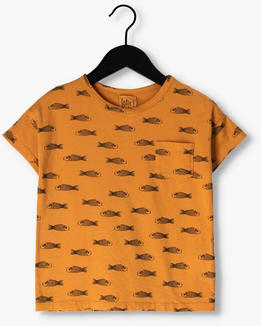 Gelbe LÖTIEKIDS T-shirt TSHIRT SHORT SLEEVE FISHES - large