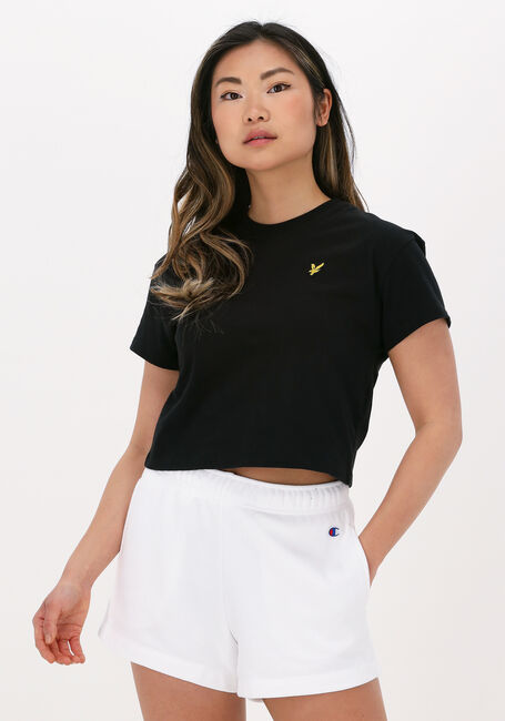 Schwarze LYLE & SCOTT T-shirt CROPPED T-SHIRT - large